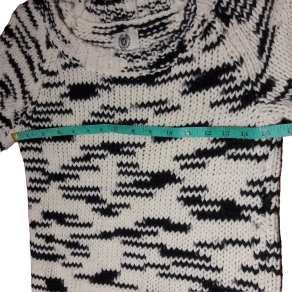 American eagle outfitters knit sweater navy cream size small petite - Picture 5 of 8